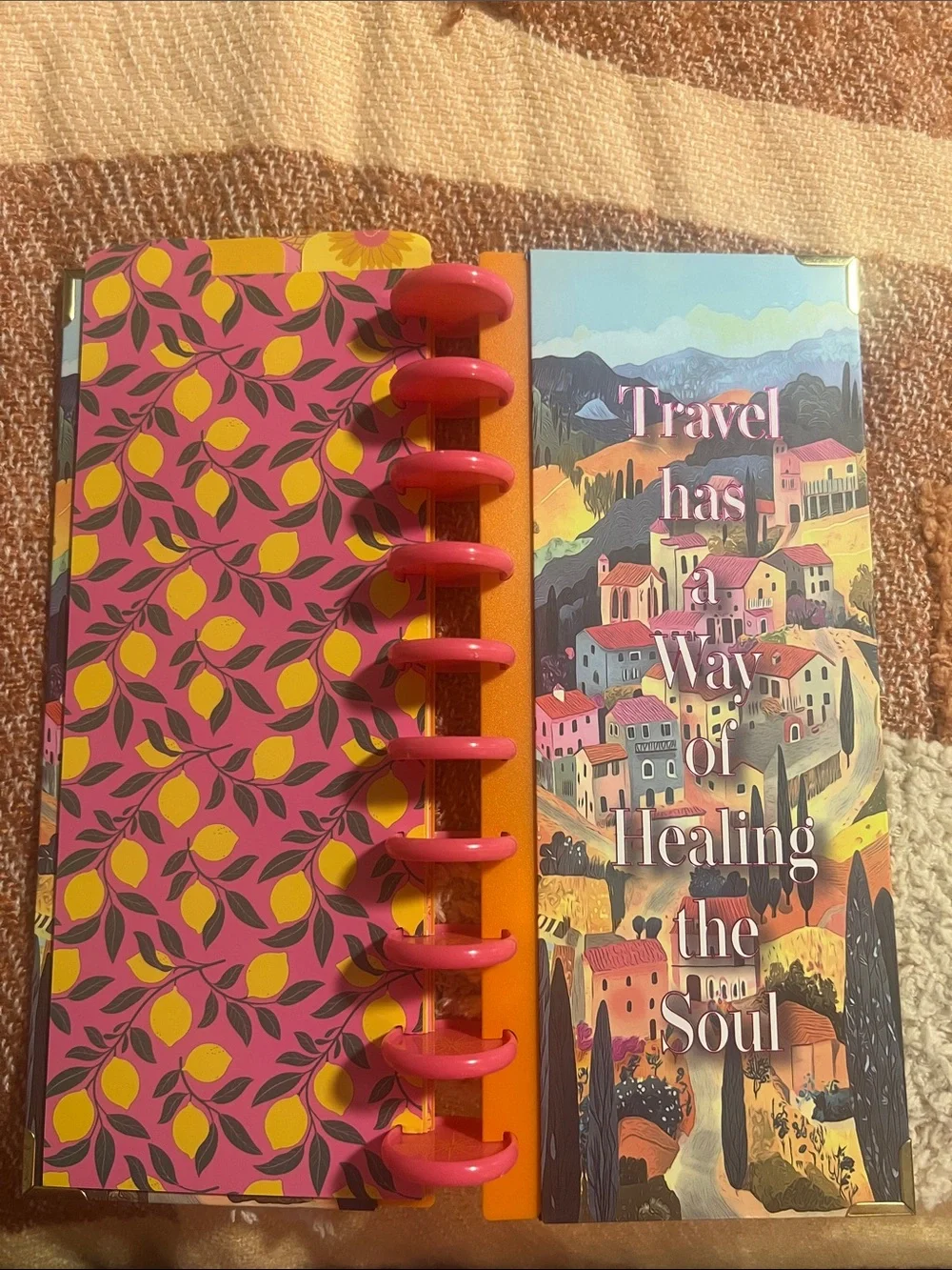 Daily Grind Planner- Tuscan Sun travel planner cover and dividers